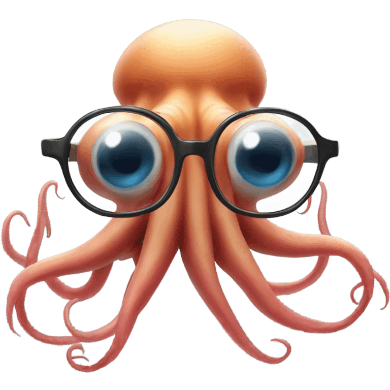 Colossal squid with glasses emoji