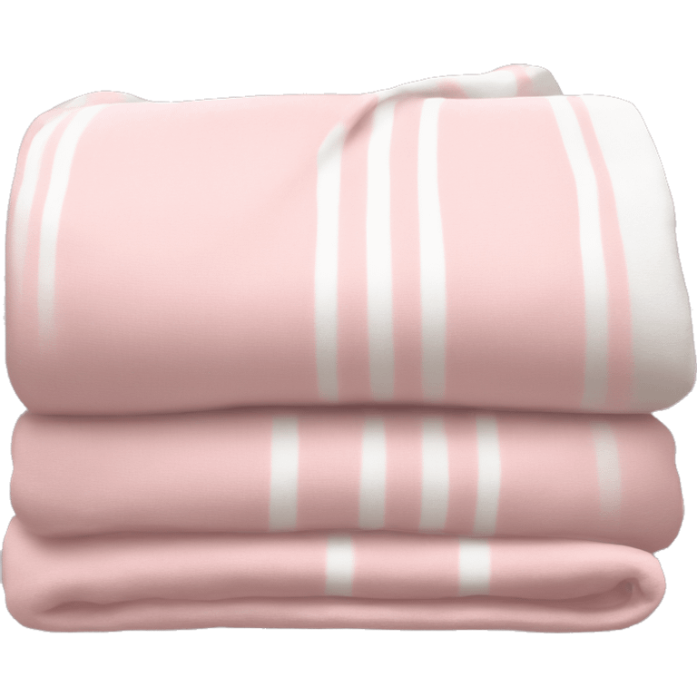 soft pink and white folded blanket  emoji