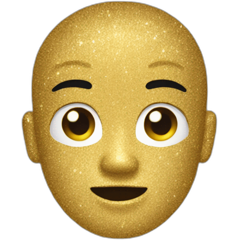 Gold glitter emoji