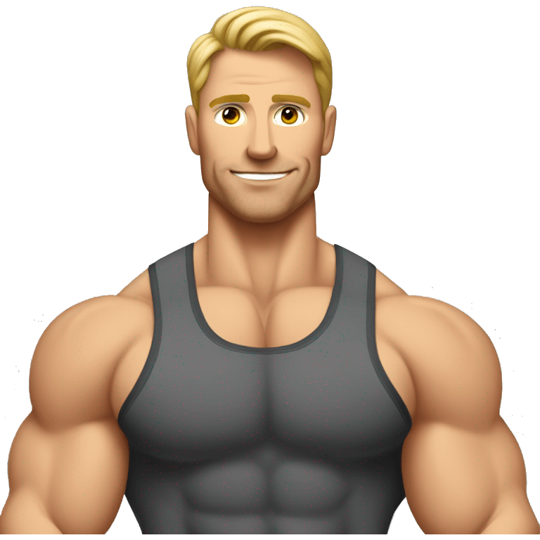 Caucasian gay bodybuilders sports emoji