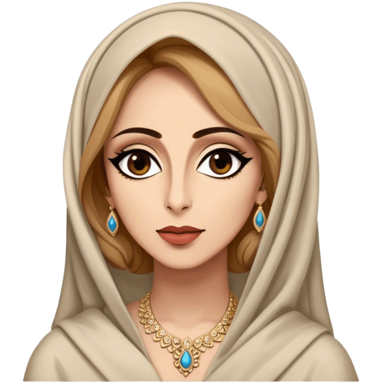 Cinematic Realistic Fairuz Portrait Emoji, depicted as an iconic Lebanese singer with graceful soulful expression and elegant attire, rendered with lifelike textures and warm radiant lighting that captures her timeless musical allure. emoji