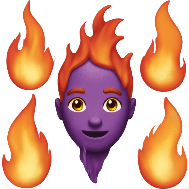 Flame with love emoji