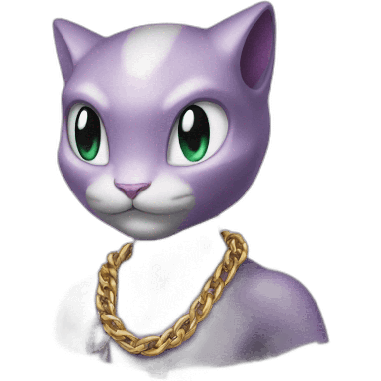 mewtwo wearing Gucci chain emoji