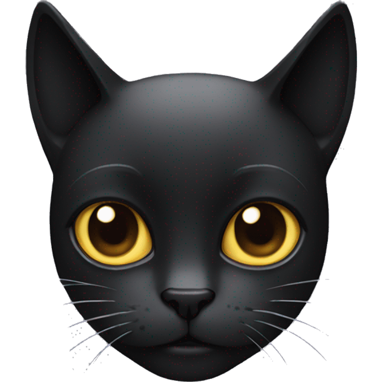 black cat looking annoyed emoji