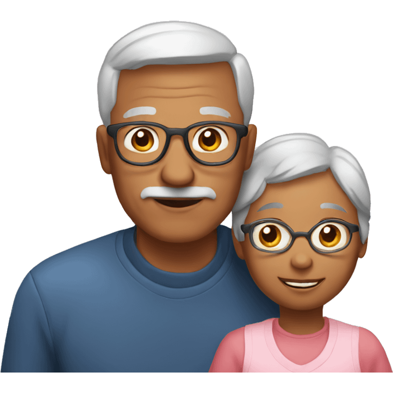 grandparents and grandchild emoji