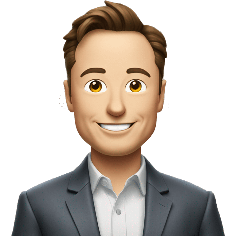 elon musk photo profil. Only one head with the smile  emoji