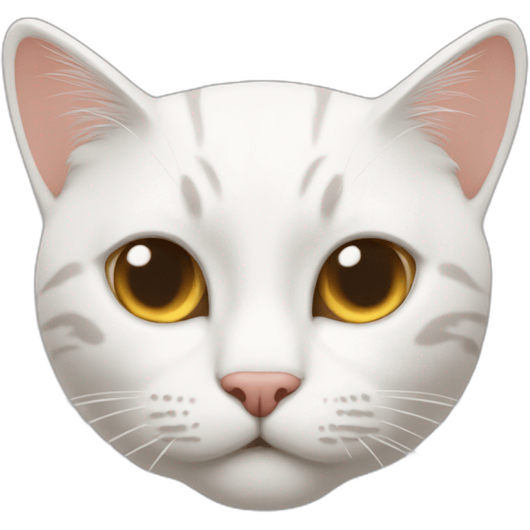 Gato blanco acostado emoji