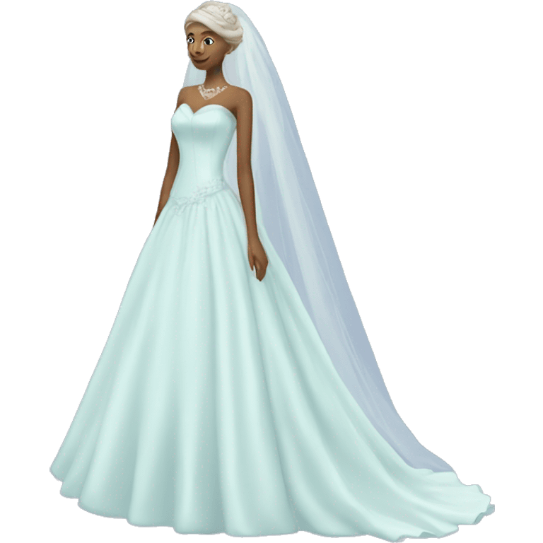 pastel blue wedding dress emoji