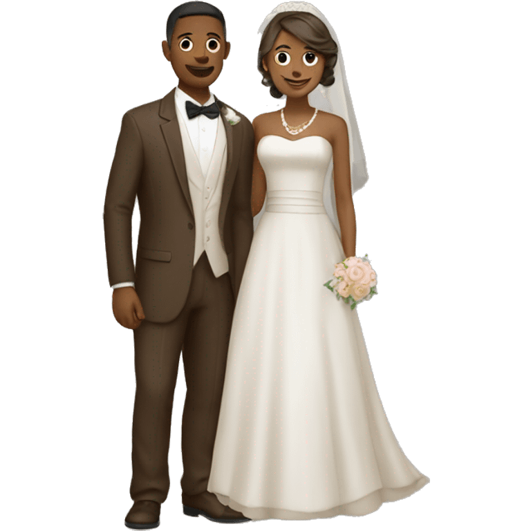 Brown attire wedding emoji