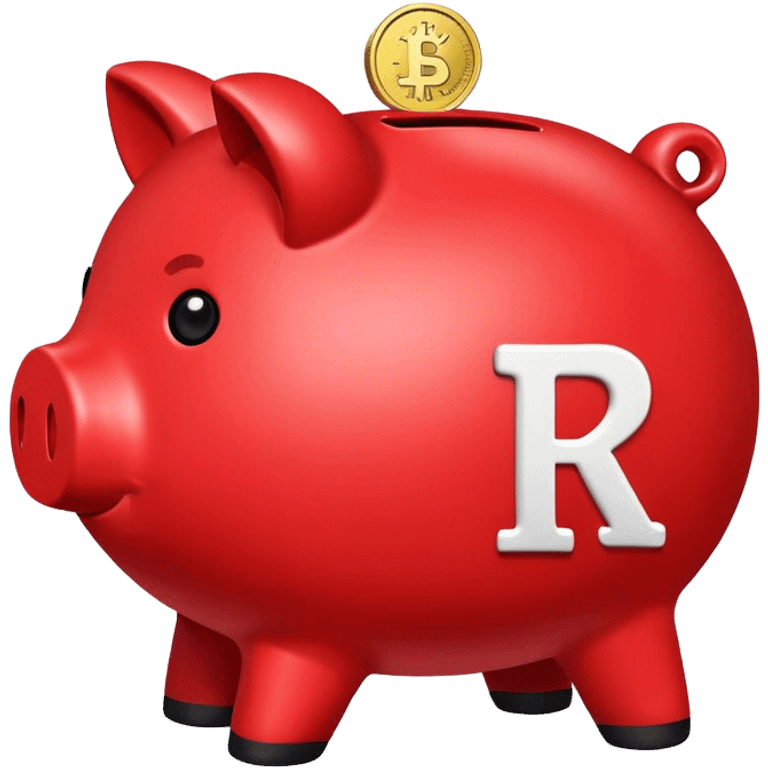 red piggybank with 'KR' on the coin emoji