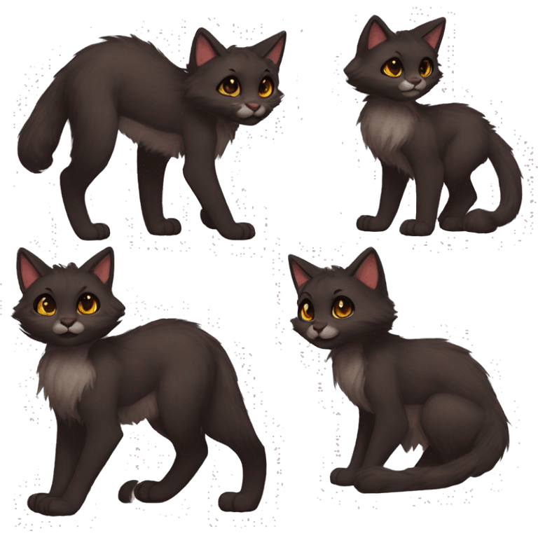 Anthro Shy Cute Cool Edgy Pretty Dark Brown Furry Feline Animal Anthro Sona emoji