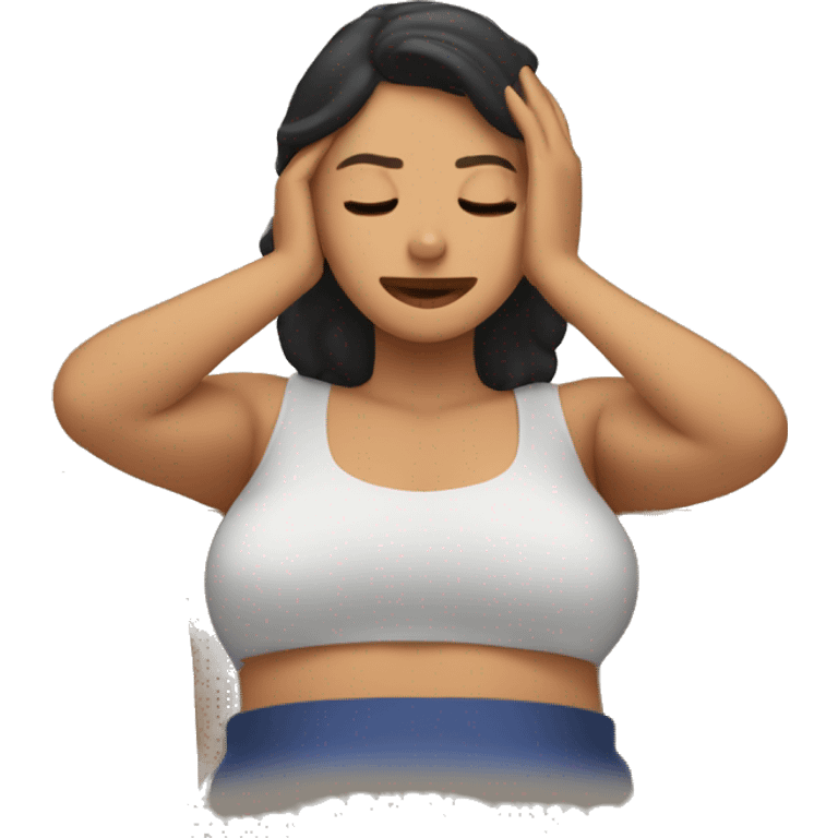 Mujer morena durmiendo  emoji