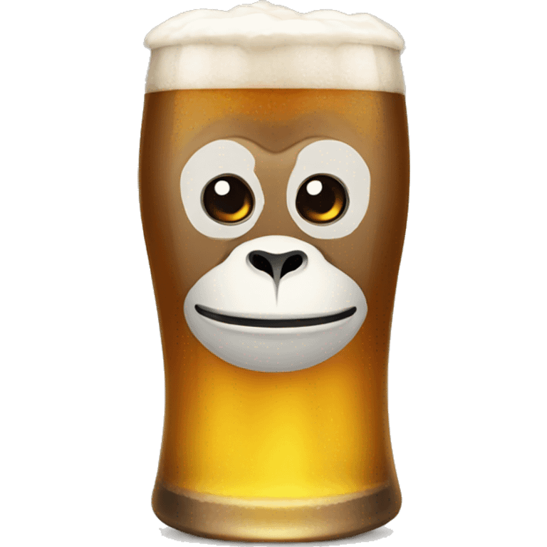 Monkey beer emoji