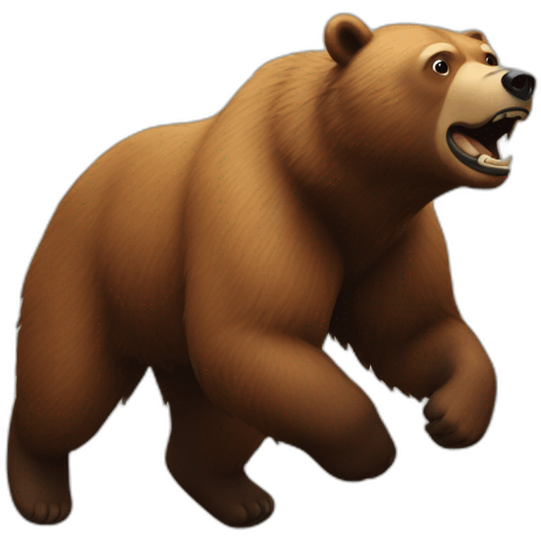 Kodiak Bear Running emoji