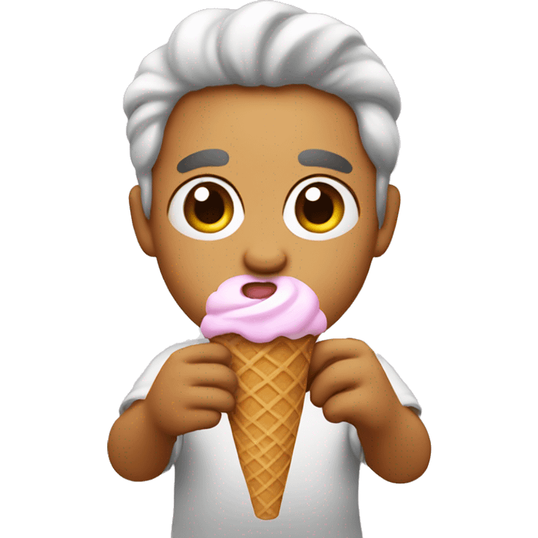 Eating ice cream emoji