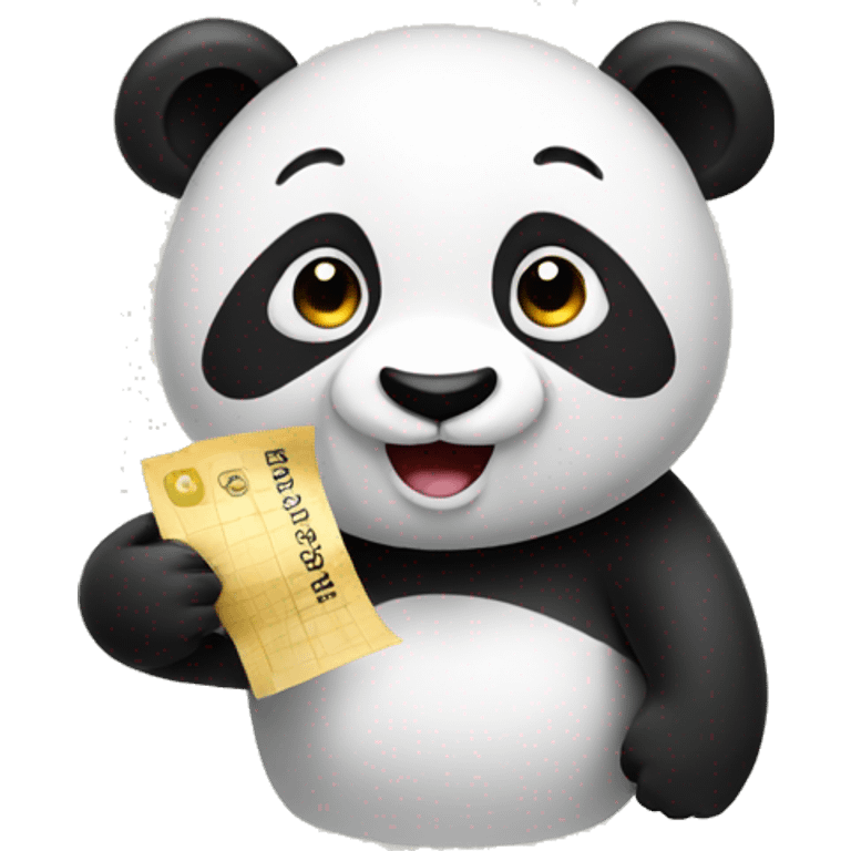 panda with a check approval emoji