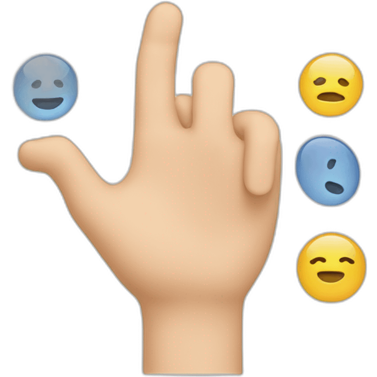 index finger choosing between three choices emoji