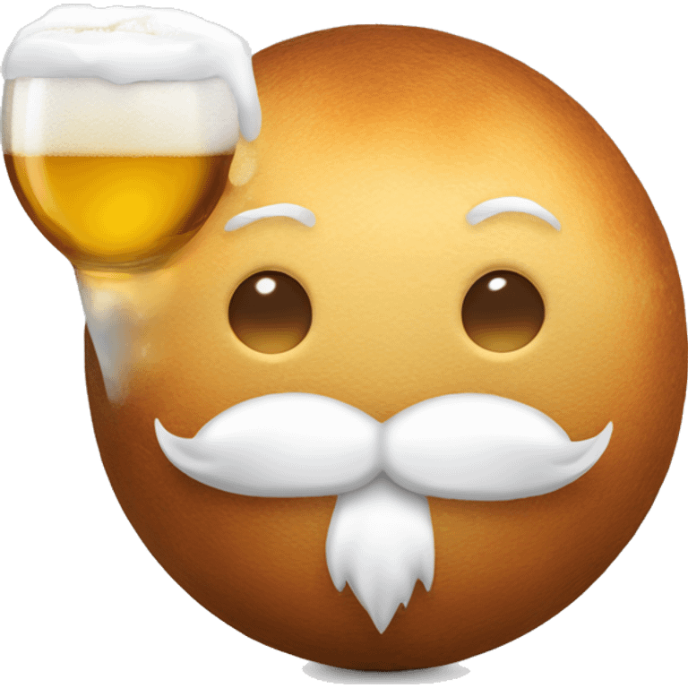 Boule de Noël avec un boc de bière dessus emoji