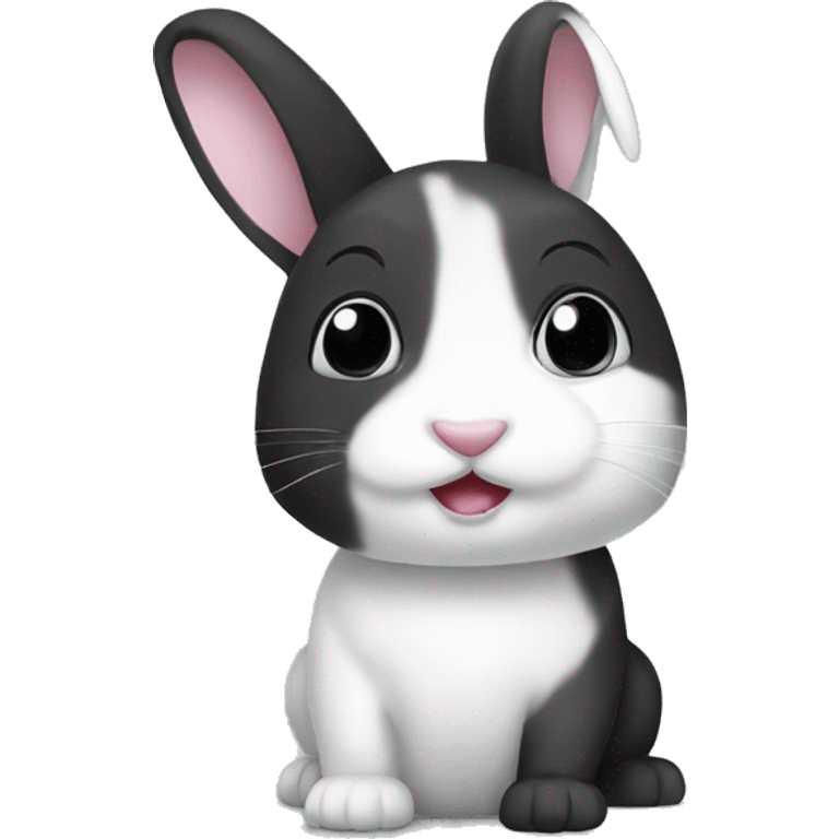 Black and white bunny  emoji