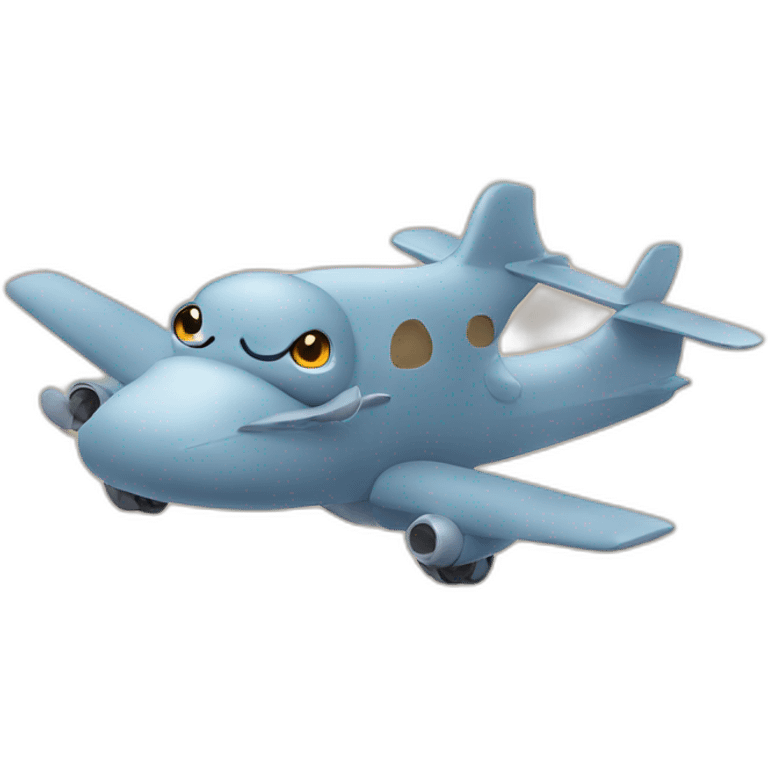 hippo in plane emoji