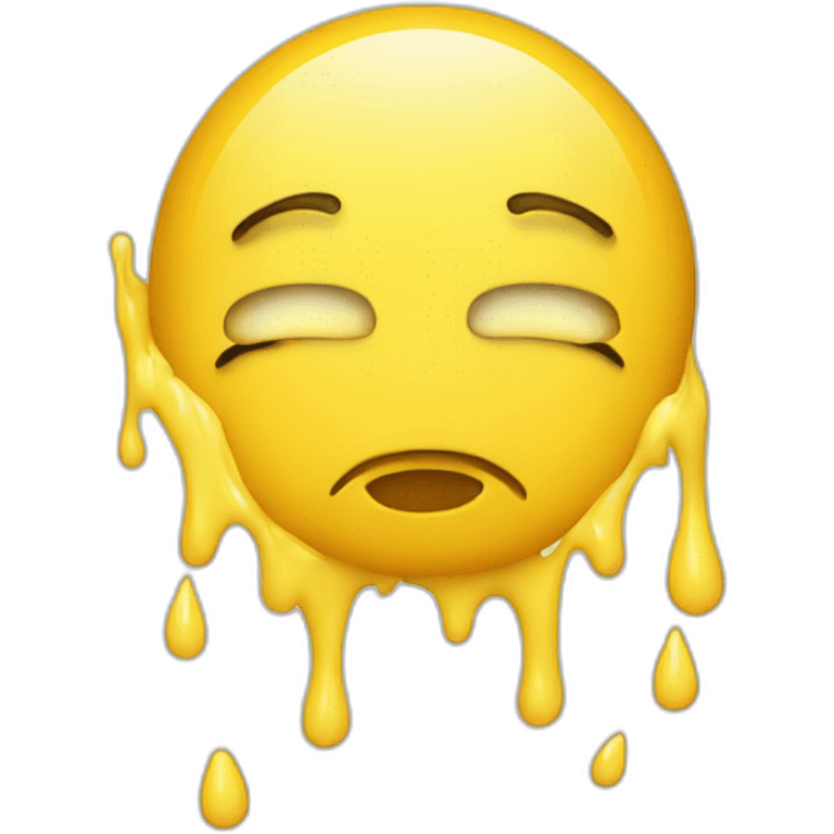 Yellow cry face with running mascara emoji