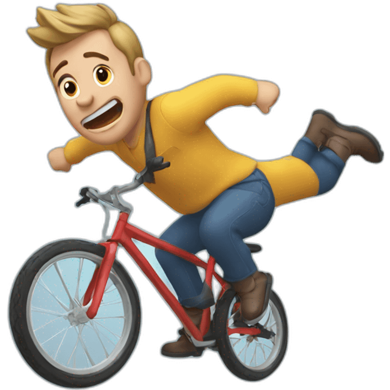 man falling off his bike emoji