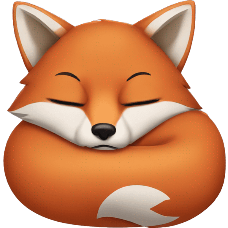 fox curled up  emoji