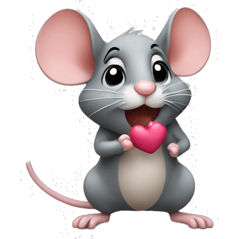 mouse blowing a kiss emoji