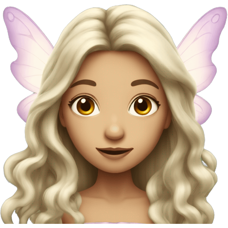 pretty female fairy with long hair emoji