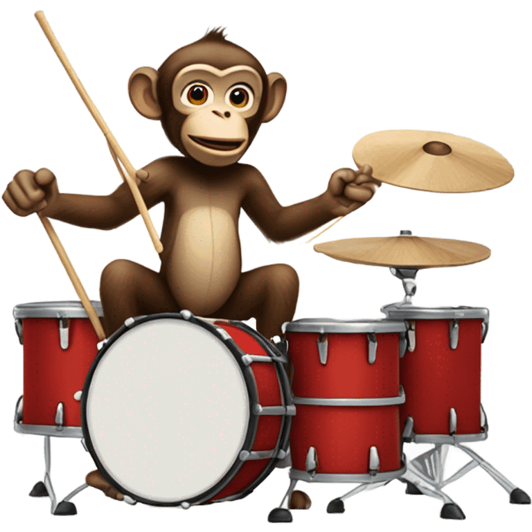 Monkey drummer emoji