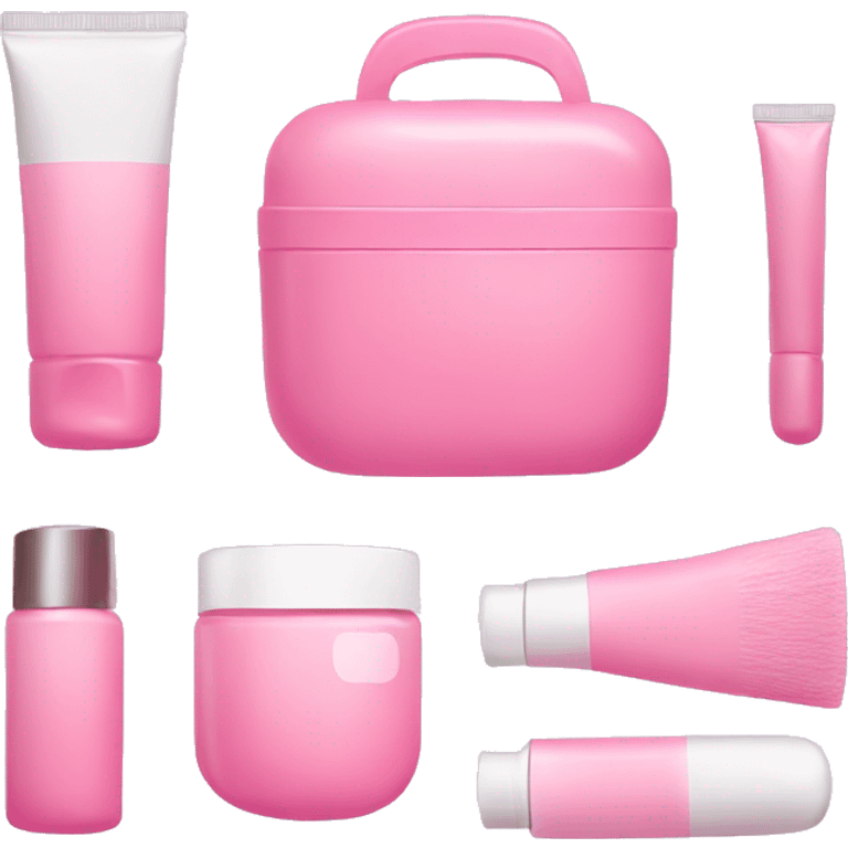 Pink skin care kit emoji