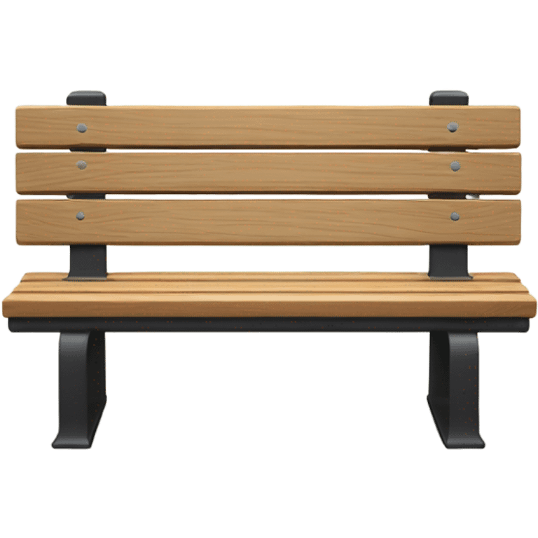 park bench front view emoji