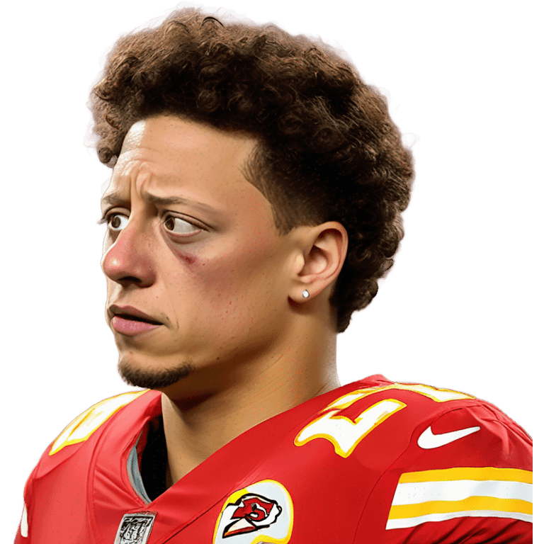 Patrick Mahomes sad crying  emoji