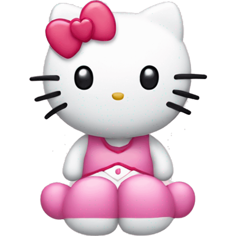 hello kitty with hearts emoji