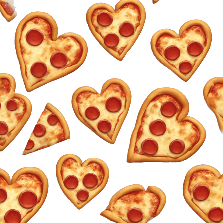 Heart shaped pizza emoji