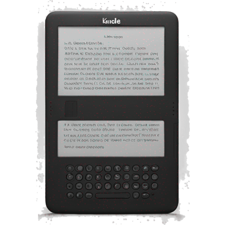 Kindle with text on screen emoji