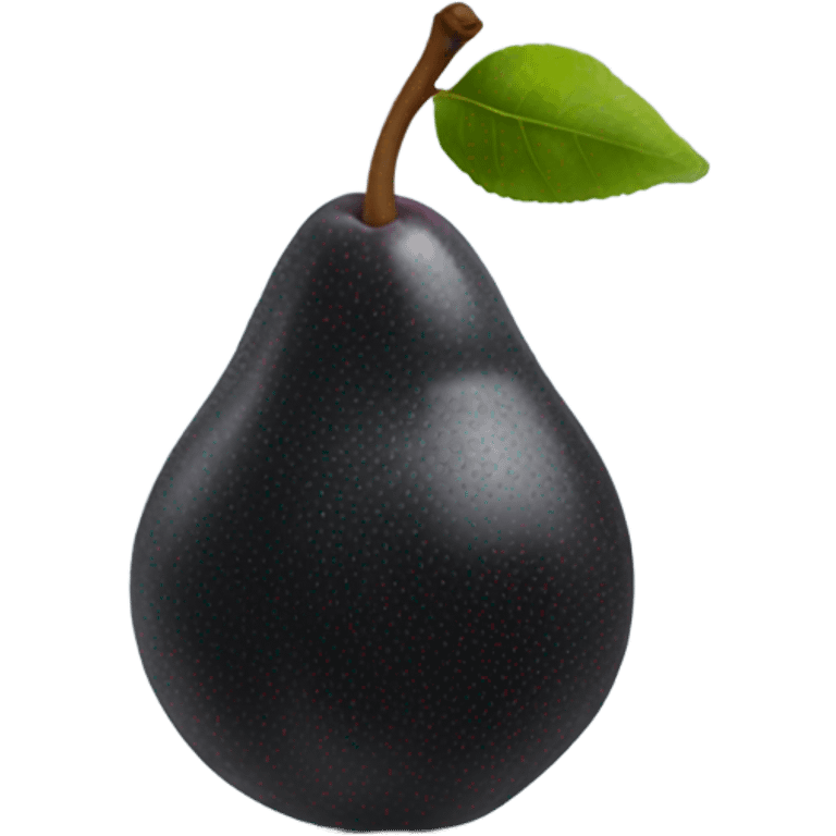 Black ice pear emoji