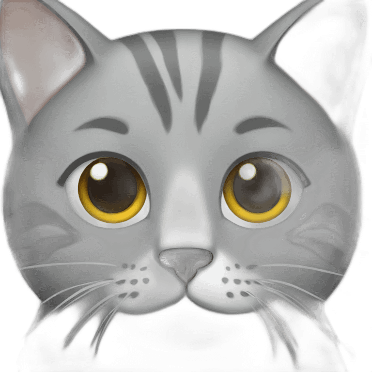 A gray cat emoji