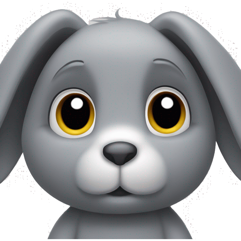 grey bunny jellycat sad eyes  emoji