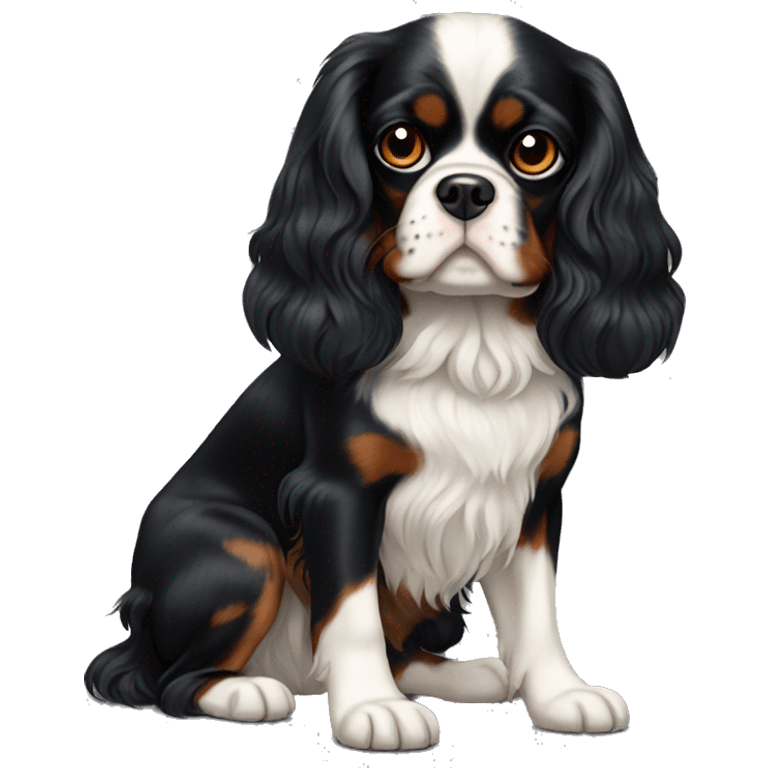 Black Charles King Spaniel little shorts ears emoji