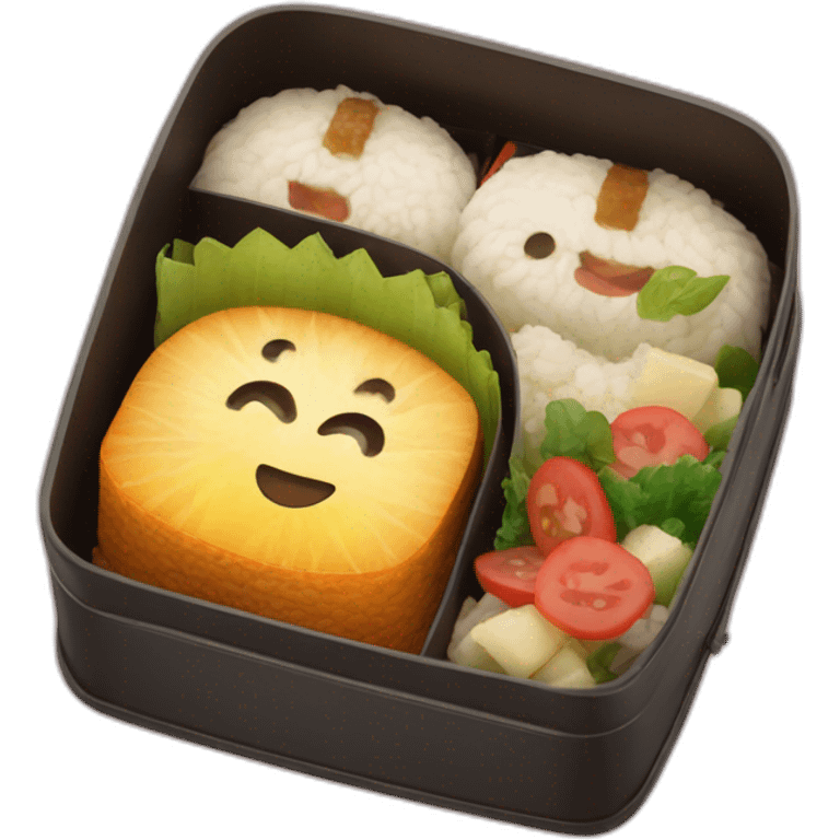 bento box with a tamagui inside emoji