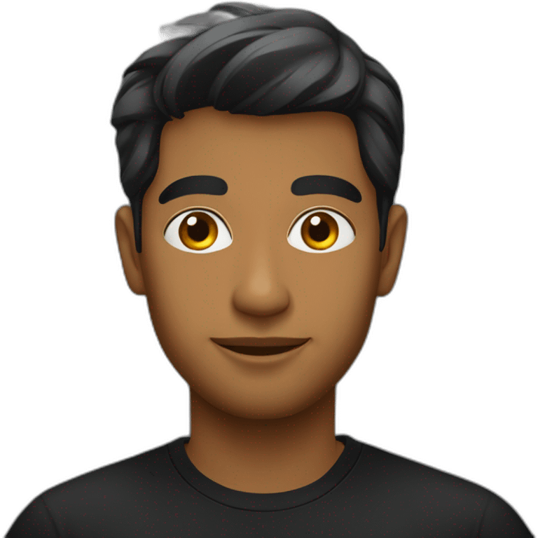 handsome sri lankan guy in black shirt emoji