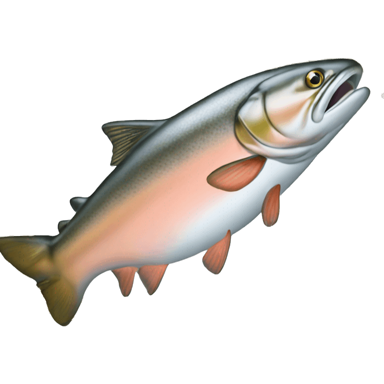 Standing Coho Salmon wearing gold chain emoji