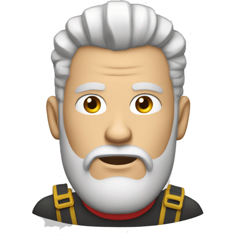 White Man with red Mohawk and a goatee emoji