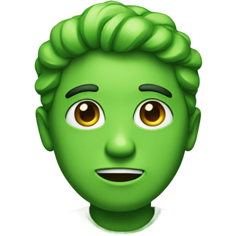 Green face emoji