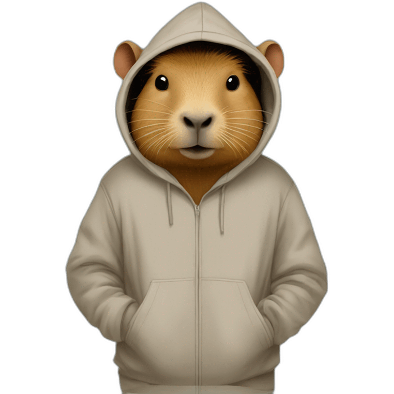 capybara with oversize hoodie emoji