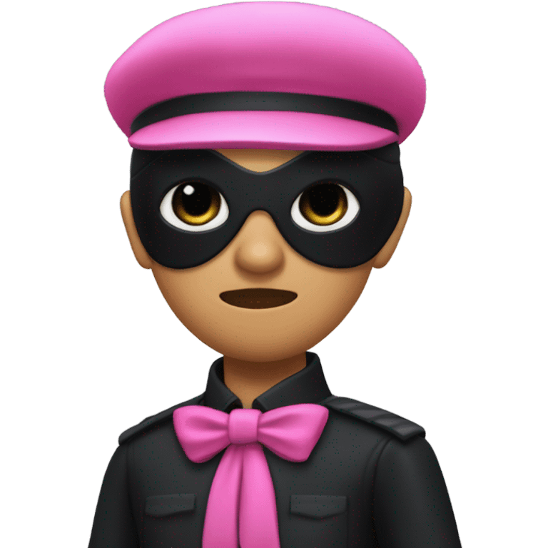 Squid game circle guard with a pink bow emoji