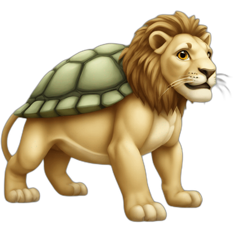 Tortue sur lion emoji