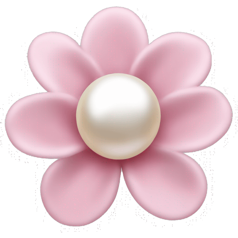 Pearl light pink flower emoji