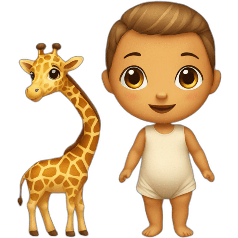 baby with a giraffe emoji